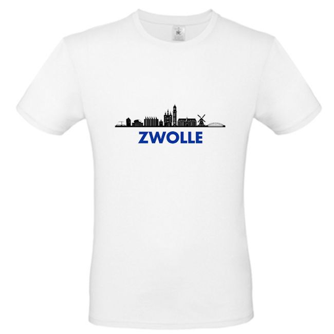 Skyline shirt Zwolle met naam of tekst KoterKado